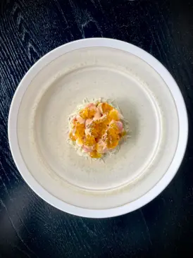 Gambero Viola Dellisola Di Ischia Ceci Di Cicerale E Fine Gelée Allo Zafferano